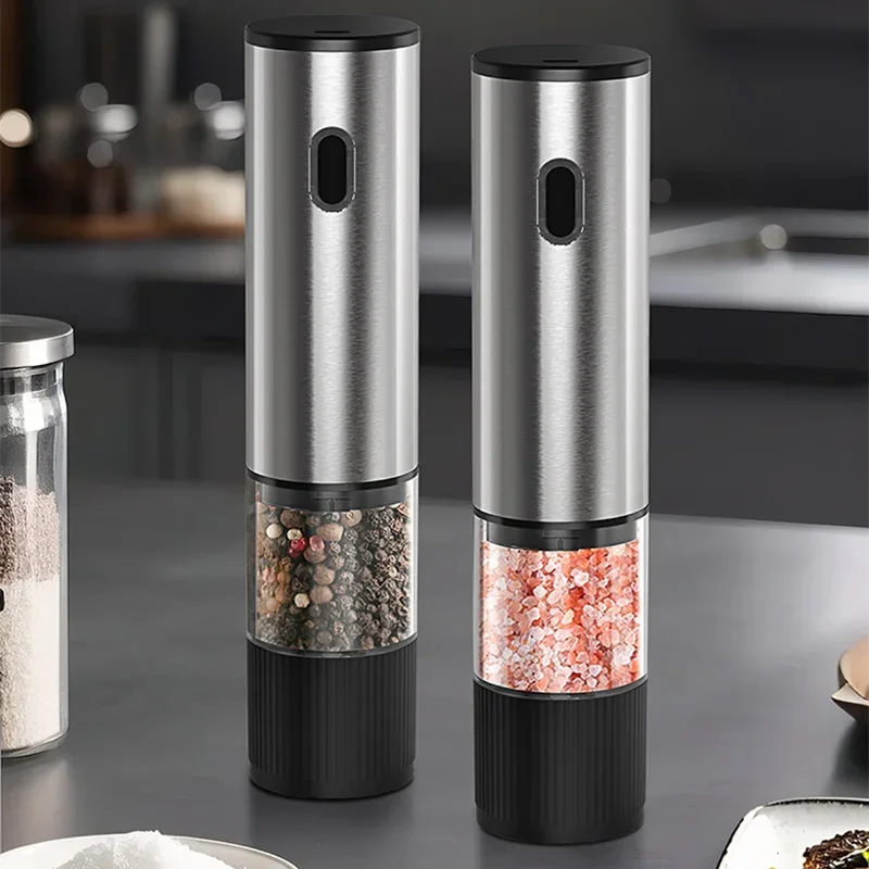 Rechargeable Electric Salt & Pepper Grinder with Adjustable Coarseness