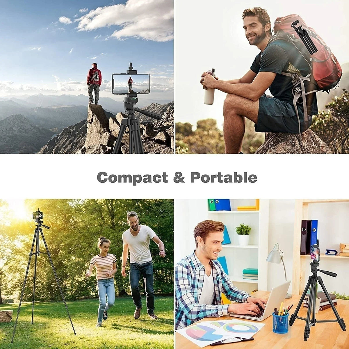 Universal Phone Extendable Tripod DSLR Camera Lightweight Photography With Bluetooth Remote Control For Mobile Phone Camera Live