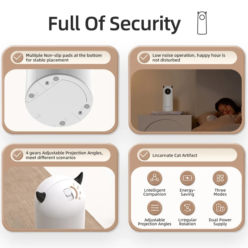 Plugwell™ Smart Automatic Laser Cat Toy & Interactive Pet Teaser