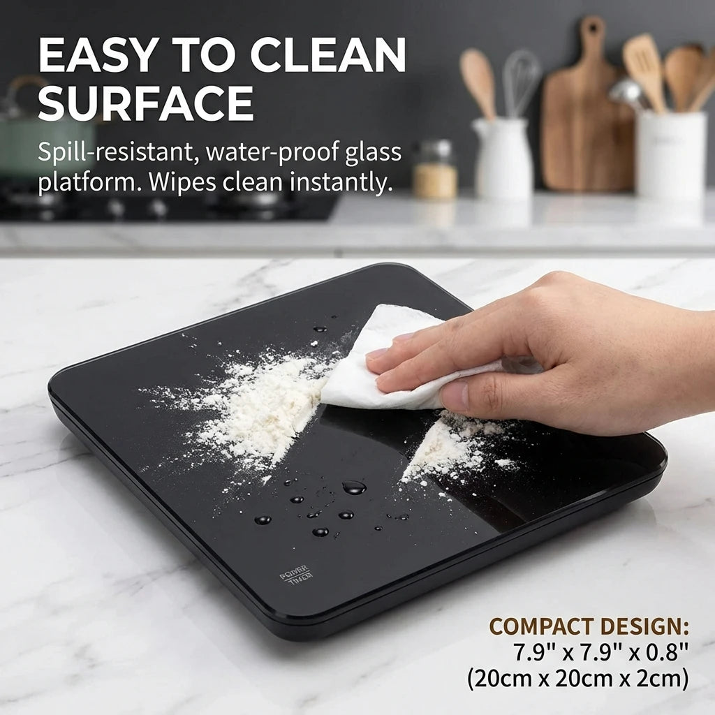Plugwell™ LED Screen Digital Kitchen Scale with Timer | USB Powered Coffee & Baking Scale