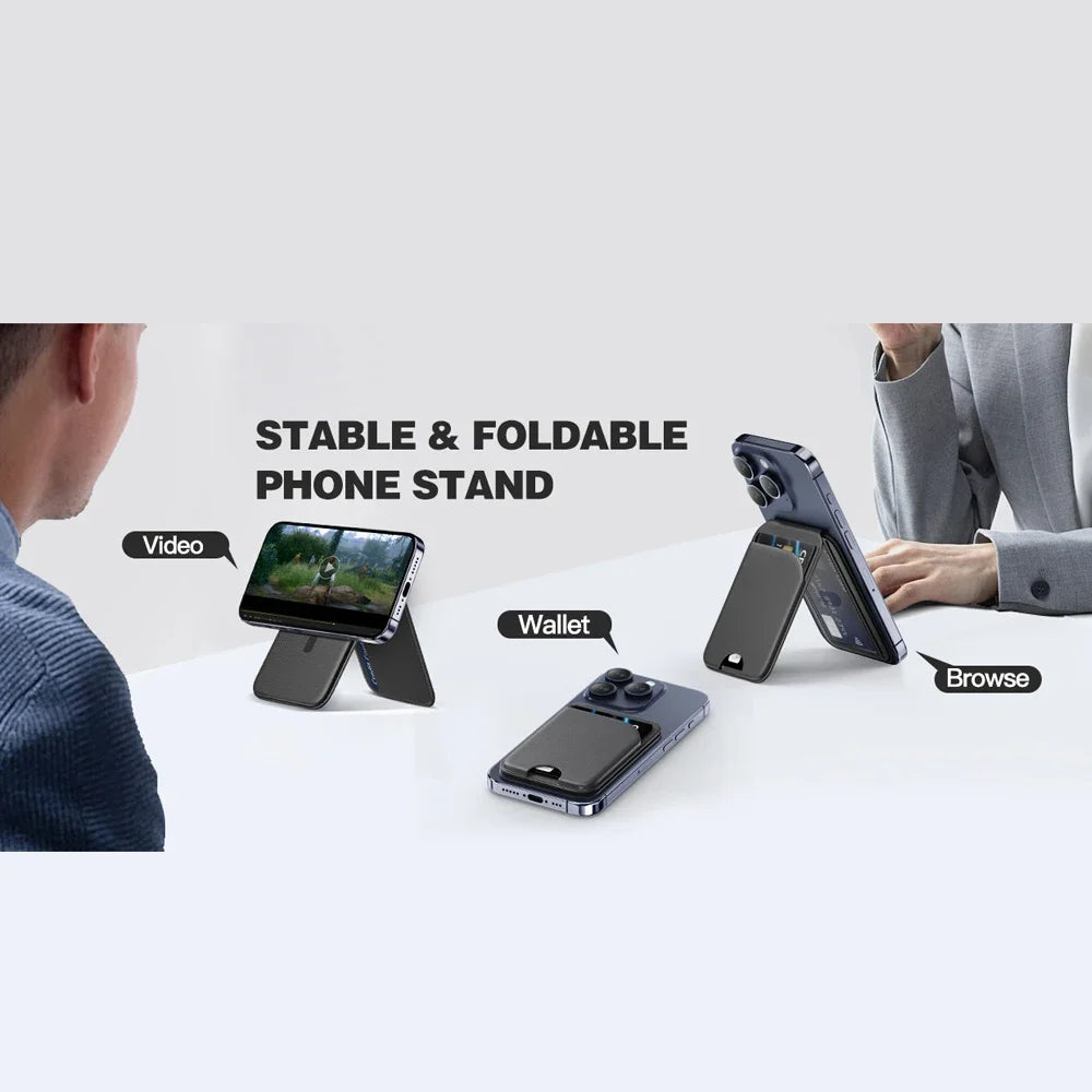 Plugwell™ Vielseitiges MagSafe-Kartenetui mit Standfuß