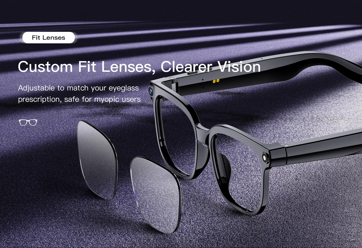 Plugwell™ 4K AI Smart Glasses with 8MP Camera & ChatGPT Translation