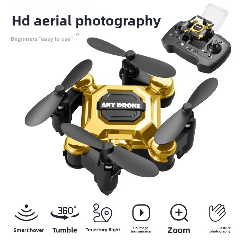 Mini-Klappdrohne, ferngesteuertes Fluggerät, Quadcopter für Luftaufnahmen, Spielzeug, klein, stoßfester Hubschrauber