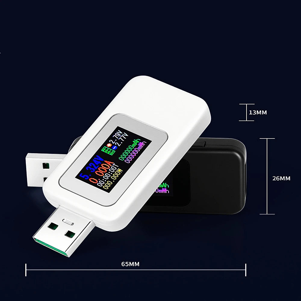 Plugwell™ 10-in-1 Digitales USB-C-Spannungs- und Strommessgerät
