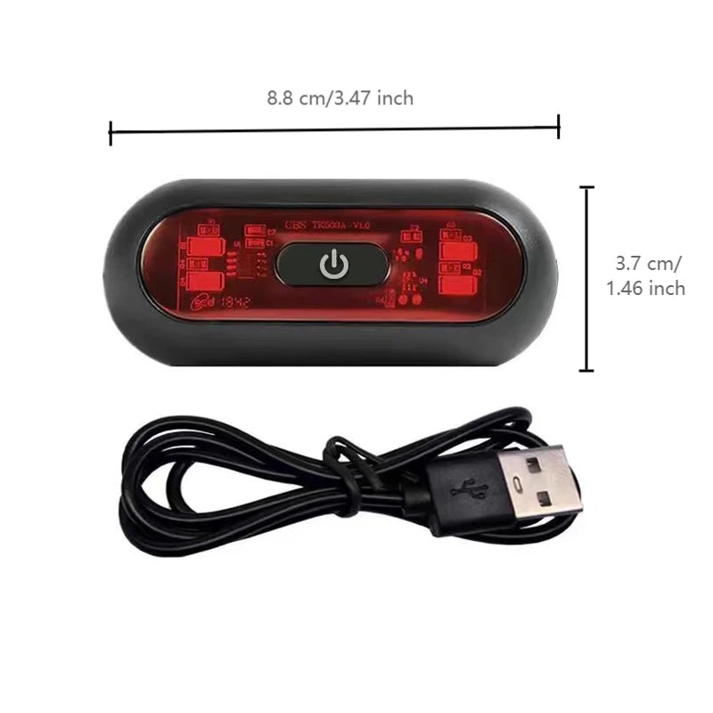 Plugwell™ USB Rechargeable Motorcycle & Bicycle Helmet Taillight | Safety Warning Lamp