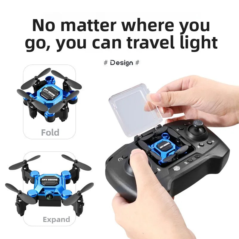 Mini-Klappdrohne, ferngesteuertes Fluggerät, Quadcopter für Luftaufnahmen, Spielzeug, klein, stoßfester Hubschrauber