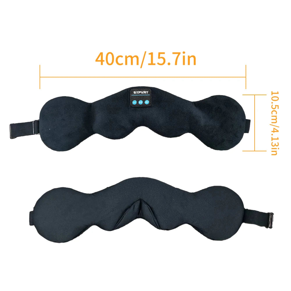 Mascherina per dormire morbida Bluetooth Plugwell™ con altoparlanti e microfono integrati