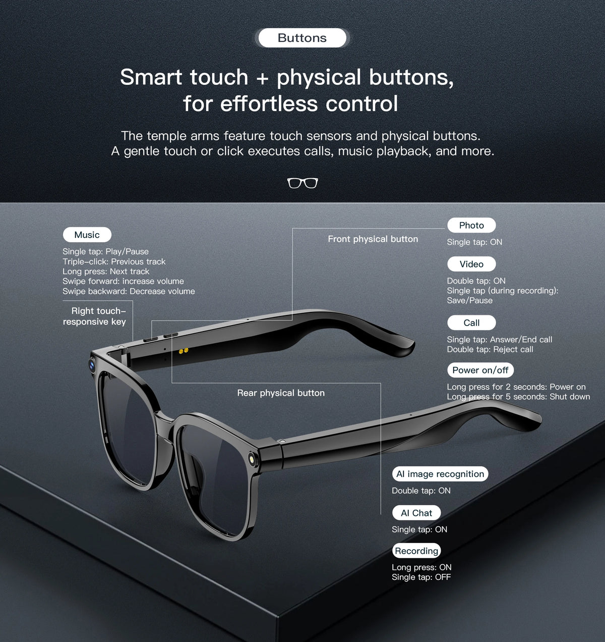 Plugwell™ 4K AI Smart Glasses with 8MP Camera & ChatGPT Translation