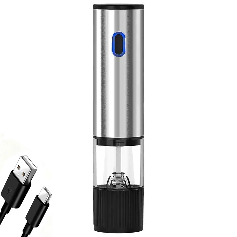 Rechargeable Electric Salt & Pepper Grinder with Adjustable Coarseness