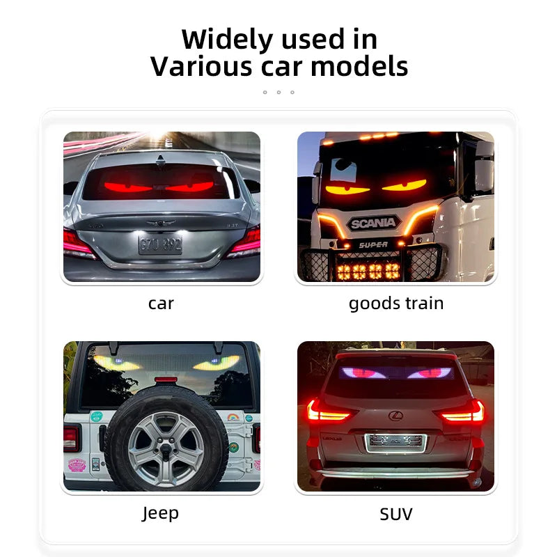 LED-Lkw-Auto-Teufelsaugen-LED-Pixel-Panel-Licht Auto-Windschutzscheibe Lkw-Auge für Bord-Windschutzscheibe 12V 24V Auto Graffiti Lauflicht