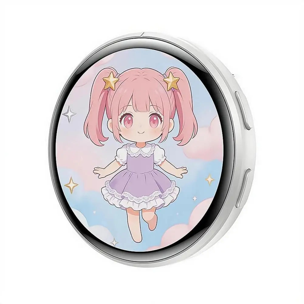 Plugwell™ Anime Digital E-Badge & Interactive Touchscreen Pin | Custom GIF & Video Wearable Display
