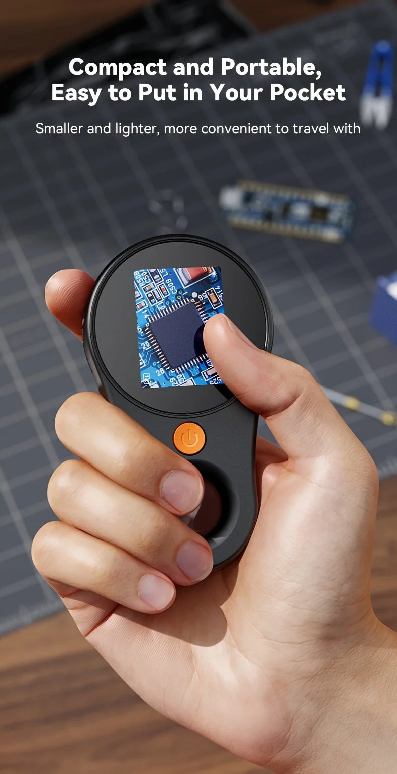 Plugwell™ Tragbares digitales Handmikroskop | 500-fache Vergrößerung & 2 MP HD-Objektiv für Wartung, Schweißen & Tests
