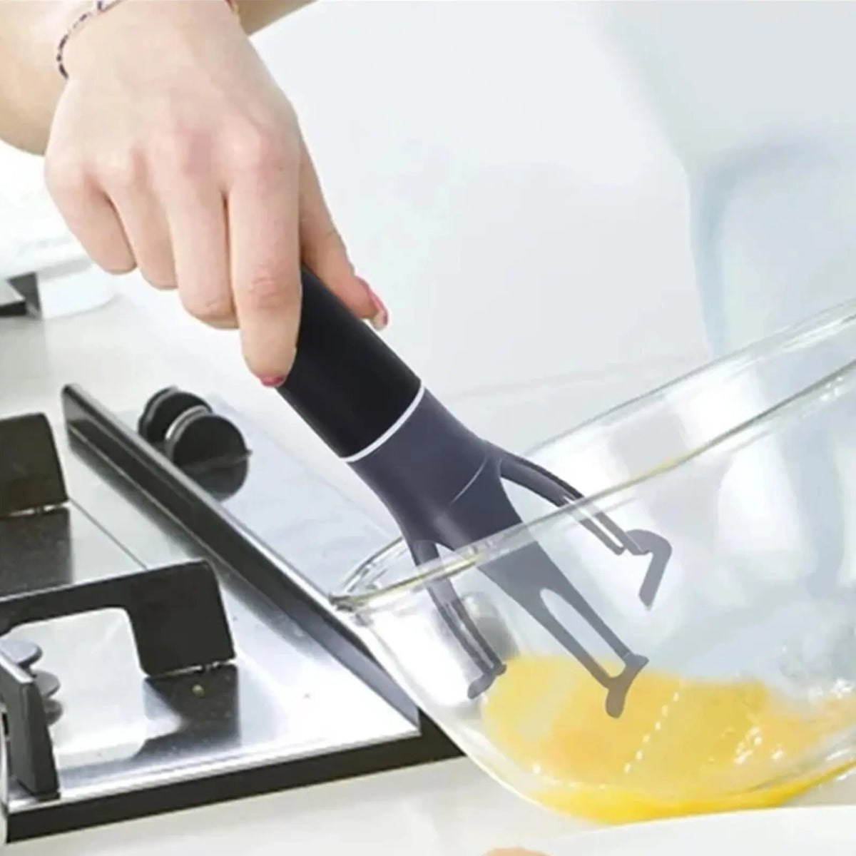 Dreibeiniger Pfannenrühhrer, automatischer Rühhrer, zeitsparendes automatisches Rührwerkzeug für Pfannen, Suppen, Saucen und zum Kochen