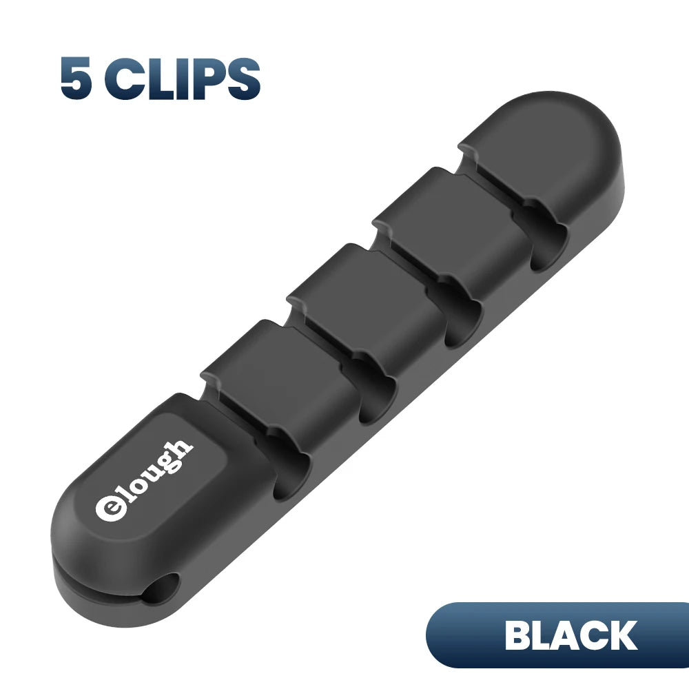Cable Organizer Desktop Cable Management Silicone USB Cable Winder Clips Cable Holder for Mouse Headphone Wire Holder Organizer