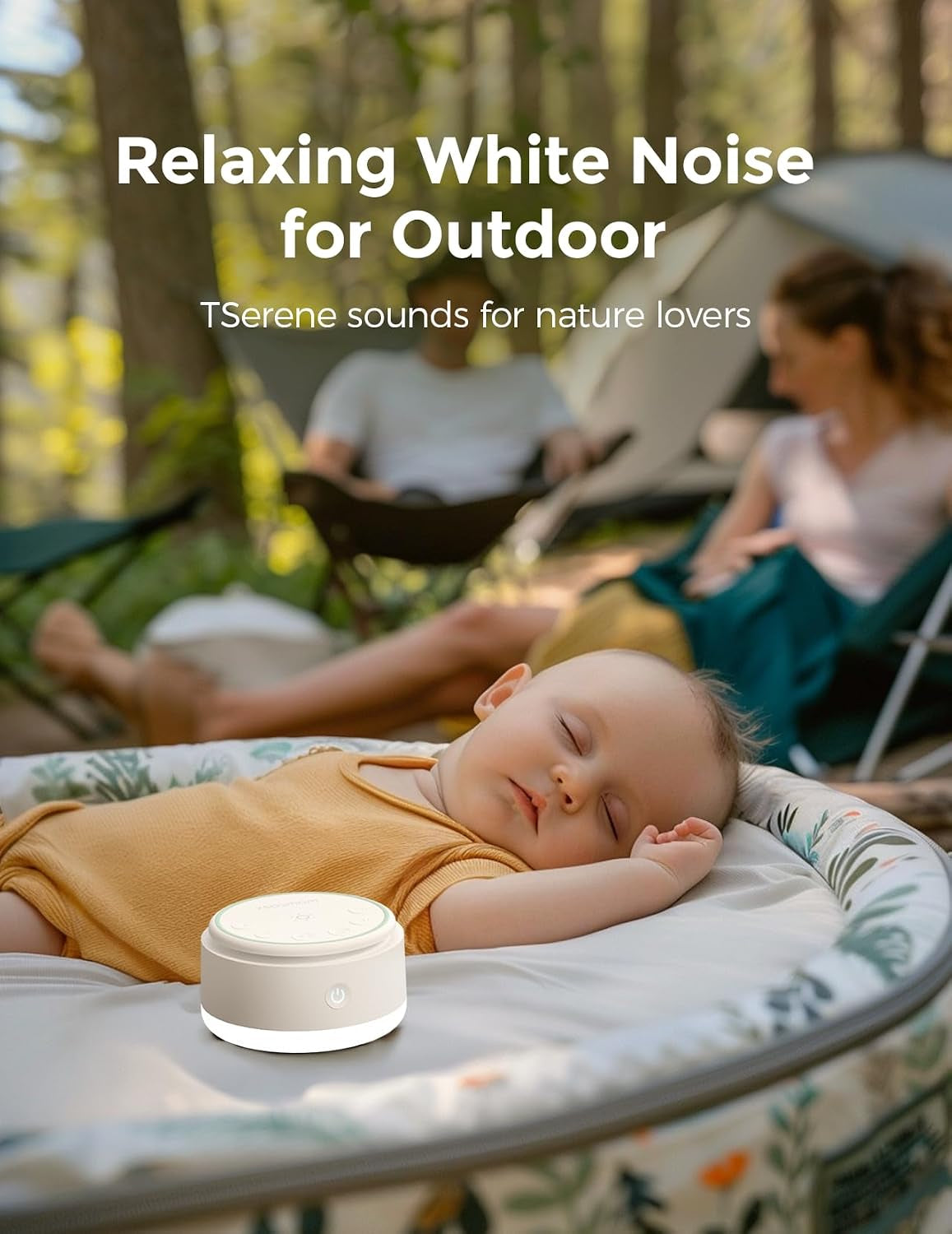 Sound Machine for Baby | Portable White Noise Sound Machine for Sleep Rechargeable | 20 Sleep Sounds White Noise Machine with Nursery Night Light | Travel Sleep Sound Machine Battery Based