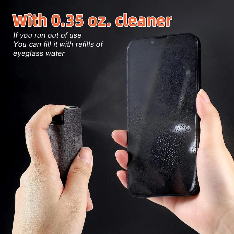 2 in 1 Microfiber Screen Cleaner Spray Bottle Mobile Phone Tablet Computer Microfiber Cloth Cleaning Wipes for Iphone Samsung Mi