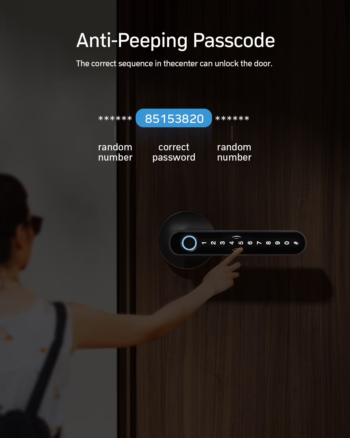 Serrure de porte intelligente biométrique à empreinte digitale et entrée sans clé TMEZON Plugwell™