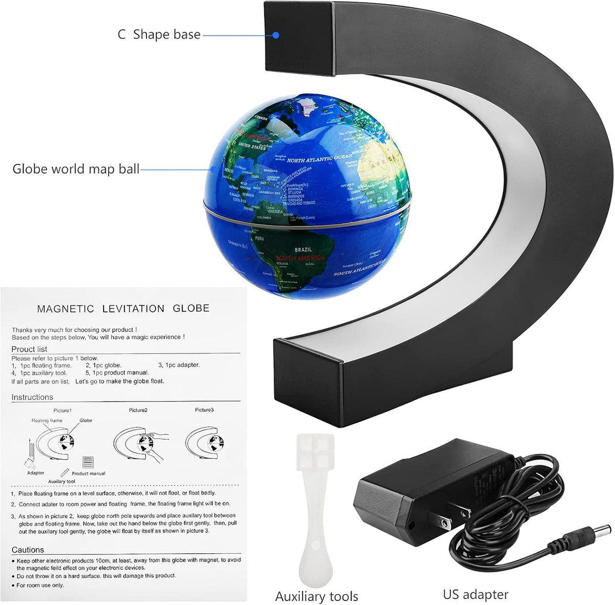 Novelty Gifts for Boys, Girls, Magnetic Levitation Floating Globe