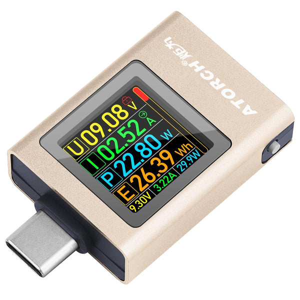 Plugwell USB-C Digital Power Meter & Multimeter Tester