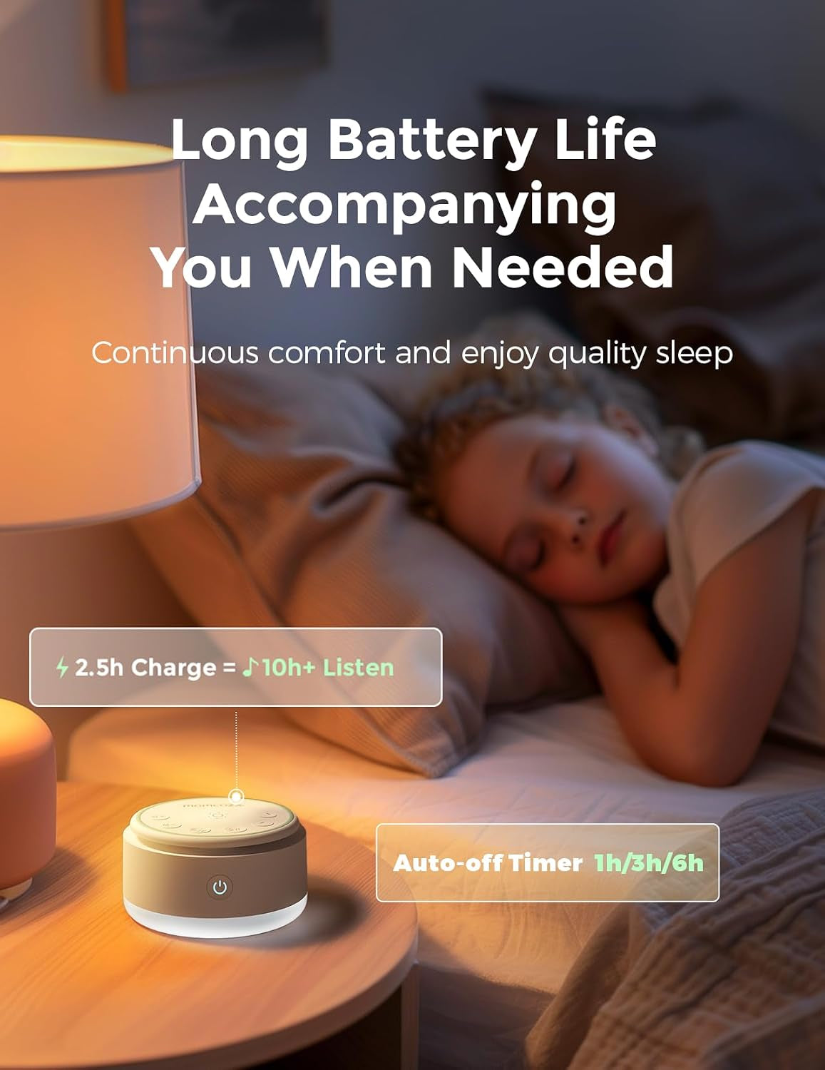 Sound Machine for Baby | Portable White Noise Sound Machine for Sleep Rechargeable | 20 Sleep Sounds White Noise Machine with Nursery Night Light | Travel Sleep Sound Machine Battery Based