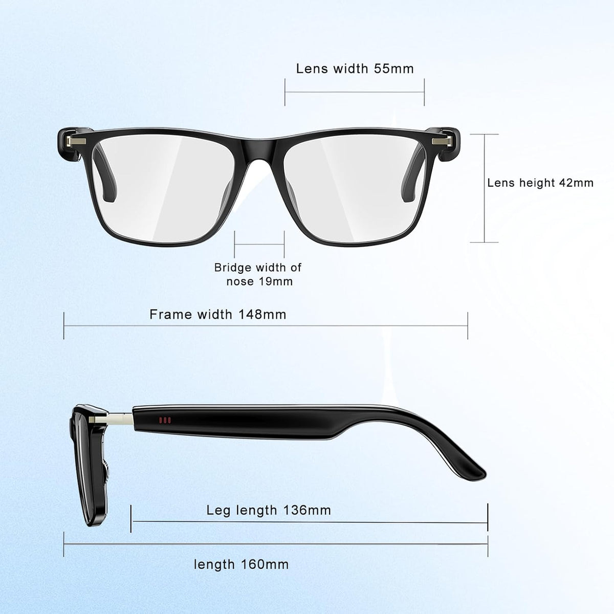 AI Glasses for Men & Women, Smart Glasses Powered by Chatgpt, Bluetooth Glasses with Real-Time Translation, Music&Calls, Photochromic Lens for Daily Use, Travel