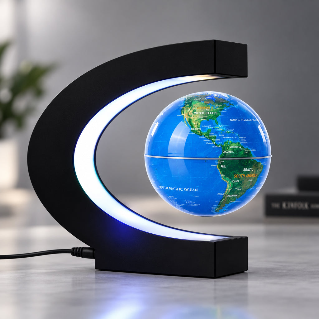 Impress guests with the Plugwell™ Floating Magnetic Levitation Globe. A mesmerizing LED-lit world globe that floats in mid-air, perfect for homes, offices, and unique gifts.